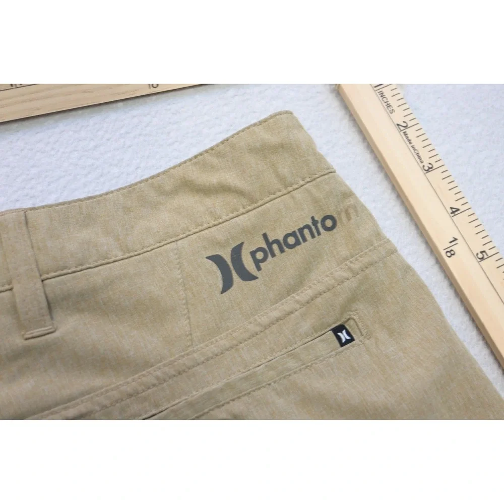 Hurley Phantom Hybrid Walk Shorts Mens 32 Khaki Golf Surf Stretch Excellent
